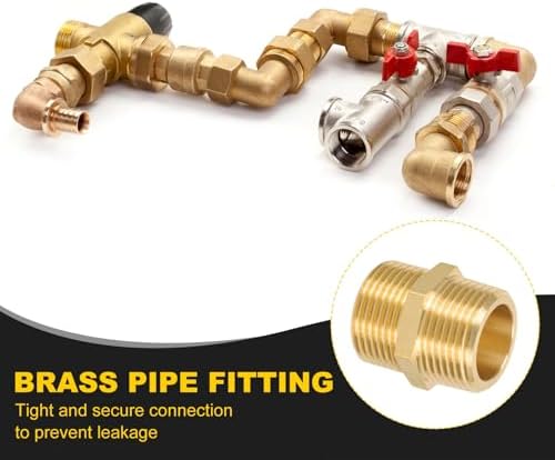 PATIKIL 3/4" G Male x 3/4" NPT Male Brass Pipe Fitting, Pipe Extension Connectors Reducer Adapter for Air LP Gas with PTFE Tape - 1PCS