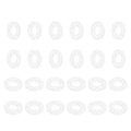 MECCANIXITY PTFE Flat Washers, 24Pack 18mm OD 8mm ID 2mm Thick Sealing Spacer Gasket Ring for Faucet Pipe Hose Bolt Machinery, White