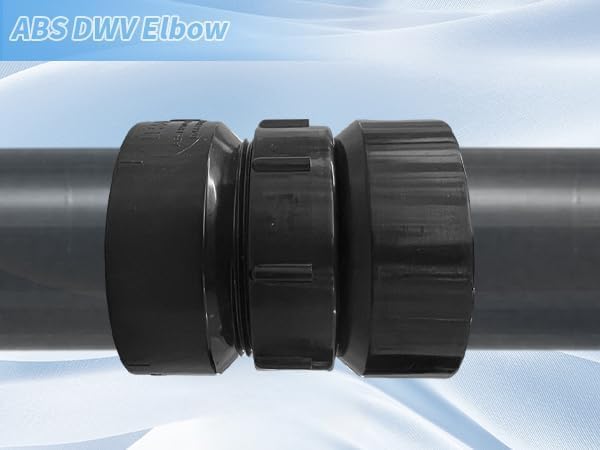 Lesso 2''ABS Union 2-Inch X 2-Inch Hub Union,Black 2 Inch