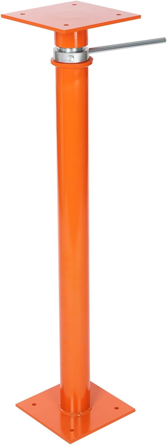 Adjustable Jacking Post, 12000lbs Load-Bearing Capacity Floor Jacks Adjustable Height 37-61in House Jack for Construction, Bridge Construction, Maintenance, Home Decoration(Orange)