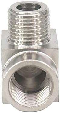 Beduan Stainless Steel Cast Pipe Fittings, 90 Degree Street Elbow 1/4" NPT Male x 1/4" NPT Female Water Fuel Air (Pack of 2)