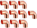(10pcs) EZ-FLUID Plumbing 3/4" C X C LF Short Radius Copper 90 Degree Elbow Pressure Copper Fittings with Sweat Solder Connection for Residential,Commercial