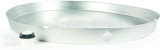 Camco 20840 22" ID x 2" Aluminum Water Heater Drain Pan with PVC Fitting