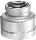 HARFINGTON Reducing Coupling 1-1/2"x1" NPT Female 304 Stainless Steel