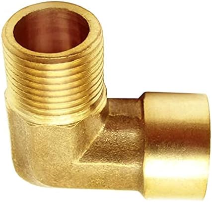 Joywayus 3 Pack Brass 1/2" NPT Male to Female Elbow Pipe Fittings