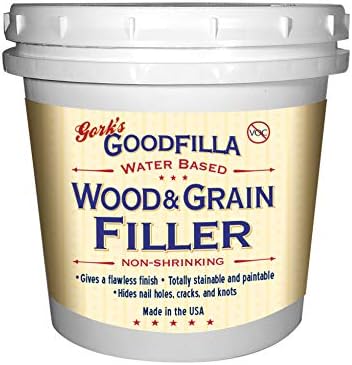 Water-Based Wood & Grain Filler (Trowel Ready) - Mahogany - 1 Quart By Goodfilla | Replace Every Filler & Putty | Repairs, Finishes & Patches | Paintable, Stainable, Sandable & Quick Drying
