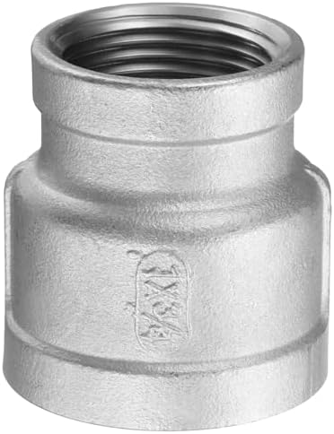 HARFINGTON Reducing Coupling 1"x3/4" NPT Female 304 Stainless Steel