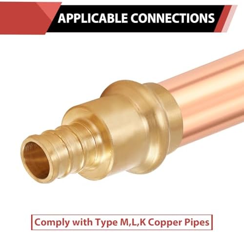 5Pcs EFIELD 1/2"Copper Press x 1/2"PEX Coupling Adapter(PEX1807344-5)
