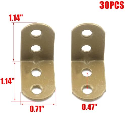 MY MIRONEY 30 Pack L-Shaped Corner Bracket, 1.14" x 1.14"