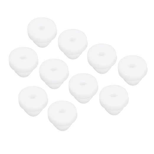 MECCANIXITY 20Pcs Snap Rubber Grommet Plug Mount Dia 4.5mm ID 2mm Narrow Groove Width 1.5mm Seal Anti-Scratch for Electrical Box Cable Pipes White