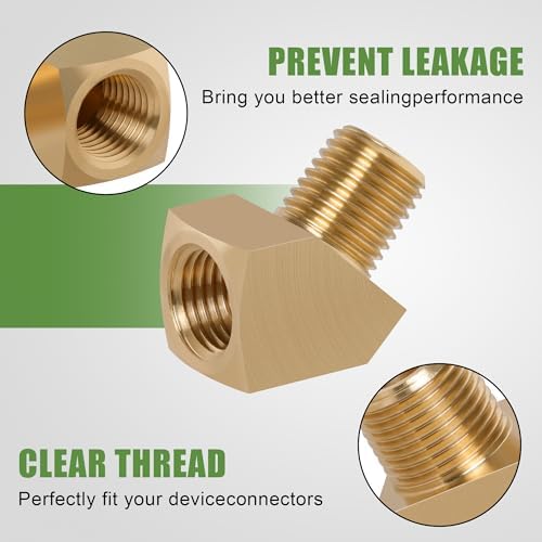 4Pcs Brass Pipe 45 Degree Barstock Street elbow,3/8" x 3/8"