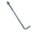 Sandbaggy 3/4" x 18" Threaded Concrete Anchor L-Bolts (Nuts & Washers Included) - Hot Dipped Galvanized - Sill Plate, Base Plate, Masonry, Wood, Cement Anchors, J Bolt (60, 3/4" x 18")