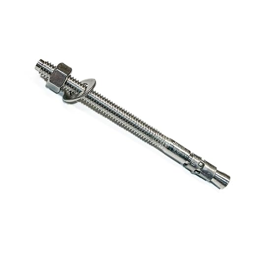 Wedge Anchors – Heavy-Duty 304 Stainless Steel Expansion Bolts for Concrete & Masonry, Rust-Resistant & Durable - 3/8" X 5" - 25 Pack