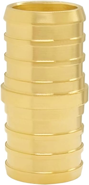 Hooshing 12PCS PEX Fittings Combo 3/4 inch, PEX Coupling (6PCS) 90 Degree Elbow (4PCS) Tee (2PCS) Brass Barb Crimp Fitting