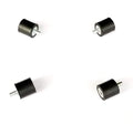 Pack of 4 Rubber Vibration Isolator Mounts - 3/4" Diameter x 3/4" Height, 10-32 Thread x 3/8" Male-Female - Ideal for Noise and Vibration Reduction