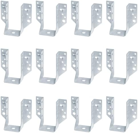 GBGS 12 Pack Actual 2x4 Rough Cut Joist Hanger,Repair for Old Work Joist