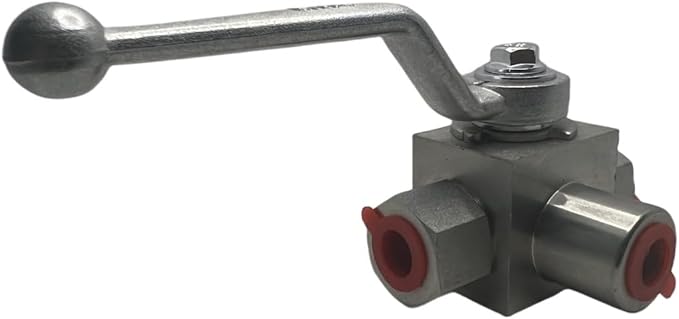 LX Hydraulic High Pressure 3 Way Ball Valve 3/8" NPT 7250 PSI (500 bar) Hydraulic Valve Shut-Off KHB3K Hydraulic Ball Valve