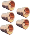 EZ-FLUID Plumbing 1-1/2" C X FIP LF Copper Female Adapter Pressure Copper Fittings,Sweat Solder Connection for Residential,Commercial Pipe. (5)