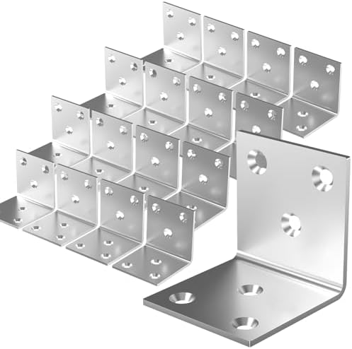 40Pcs Stainless Steel Angle Bracket 2In Heavy Duty Corner Brackets for Wood