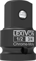 LEXIVON 1/2-Inch Impact Socket Adapter, 1/2" Female x 3/4" Male Increaser | Chrome-Molybdenum alloy steel = Fully Impact Rated (LX-401)