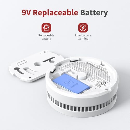 SITERLINK Smoke Detectors with 9V Replaceable Battery GS509A 10 Pack