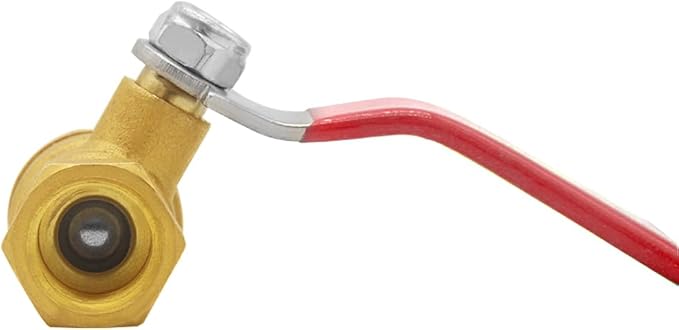 2PCS Brass 1/4 Inch NPT Ball Valve and Air Connect, 1/4" NPT Female Thread Shut-off Valve with 1/4" NPT Male Industrial Air Hose Quick Plug for Air Compressor Pneumatic Coupler Fitting Adapter