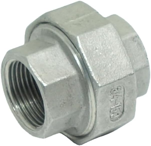 1 Piece Cast Pipe Fittings Threaded Union - 3/4" NPT Female Fitting Stainless Steel 304, Class 150