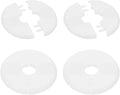 PATIKIL Wall Split Flange 70mm / 2.8" OD, 4 Pcs Round Escutcheon Plate Cover PPR Plumbing Cover Plates with Self-Adhesive Tape for 17mm / 0.7" Dia Water Pipe Faucet, White