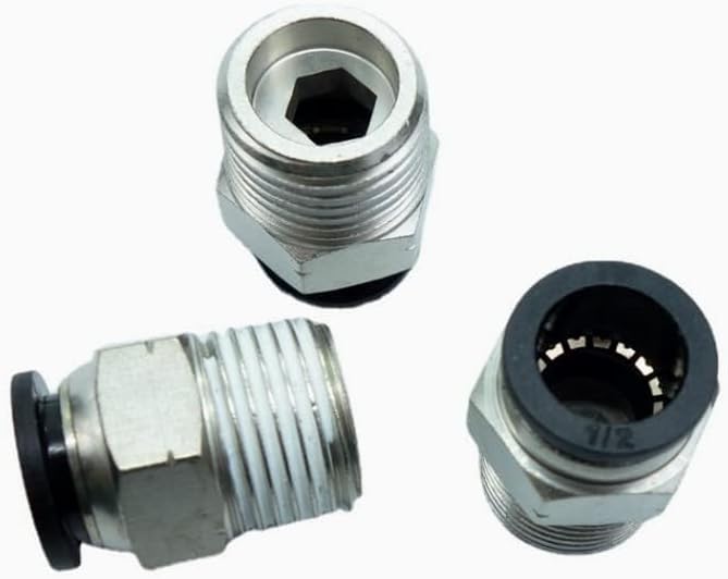 CDQBWQDJT 5 Pcs Pneumation Fitting 1/2" Tube OD Push To Connect X 1/2 NPT Pipe Male Connector
