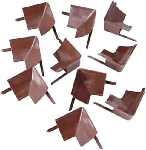 InstaTrim Inside Corners - 10 Dark Brown 1/2" Wide Trim Inside Corner Pieces - Trim for Inside Corners - Paintable
