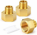TAISHER 3PCS Brass Pipe Fitting, Reducer Adapter, 3/8" Female x 1/4" Male NPT Pipe