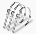 Stainless Steel Hose Clamp 0.5x24 inch Long 25 pcs Live Buckle Quick Release Adjustable Worm Gear Pipe Clamps for Plumbing, Automotive And Mechanical Applications (0.5x24 inch)