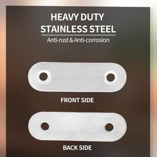 Jiozermi 24 Pcs Straight Brace, 2" x 0.6", Stainless Steel
