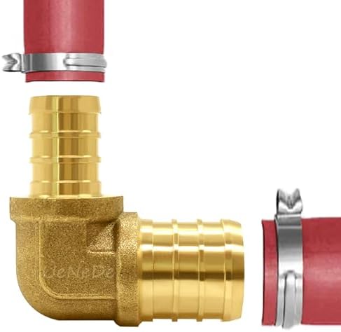 Uenede Brass 3/4 to 1/2 Inch PEX Reducer Elbow Coupling, 10PCS