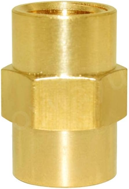 Joywayus 1/2 Inch NPT Brass Pipe Fitting Barstock Tee 3 Way 1/2" NPT Male x 1/2" NPT Male x 1/2" NPT Female Hose Fitting