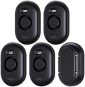 5 Pack Water Leak Detectors for Home, 100dB Water Sensor Alarm Black