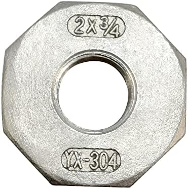 1/4" Male NPT to 1/8" Female NPT Female Reducing/Reducer Bushing Pipe Fitting,Adapter,Stainless Steel SS 304 Hex Bushing (2" Male to 3/4" Female)
