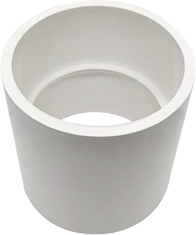 3" PVC Pipe Fitting Coupling Connector Adapter Pipe Fitting Slip (Socket x Socket) Schedule 40 White Color