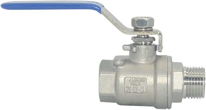 DAN SPEED 1/2 Inch Male x Female NPT Ball Valve S304 Stainless Steel,Full Port Heavy Duty for Water, Oil, and Gas,1000WOG (1/2 inch)