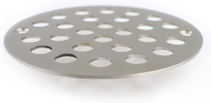 4 Inch Screw-in Round Shower Drain Cover Replacement Floor Drainer with Screws (Brushed Nickel)