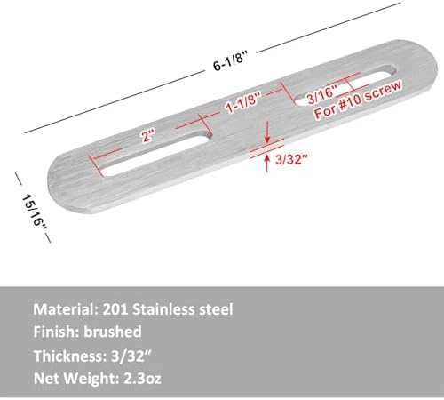 10 Pcs 6" Slotted Mending Plate,Adjustable Straight Brace