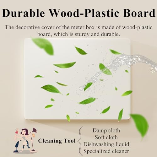 Electric Meter Decorative Cover ， Easy Mounting Electrical Box Lid for Home, Office, Hotel Entry Switch Boxes, Fits Hid Fuse Switches