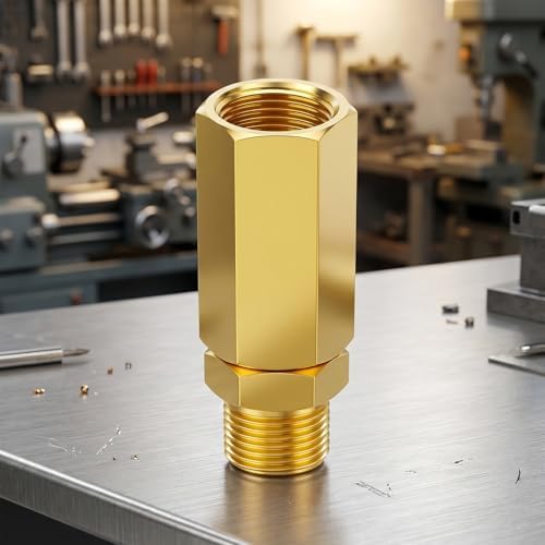 5PCS Brass Pipe Fitting, 1/4" NPT Female Nipple, 2" Length for water/oil/air/fuel