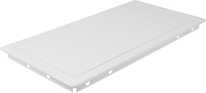 8 x 16 Inch White Square ABS Plastic Plumbing Access Panel - Indoor Wall Access Door for HVAC, Wall, Ceiling, and Drywall with Panel - Opening Box Door Cover - Easy to Instal