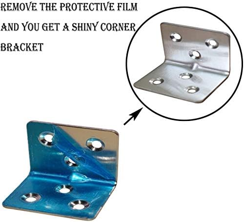 40Pcs 1.2”x1.2”Stainless Steel Corner Brackets 1.5”Wide Small Angle Bracket