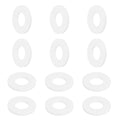 MECCANIXITY PTFE Flat Washers, 12Pack 35mm OD 17mm ID 3mm Thick Sealing Spacer Gasket Ring for Faucet Pipe Hose Bolt Machinery, White