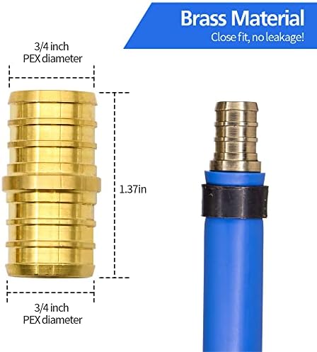 30pcs 3/4" Brass PEX Fittings, Elbow TEE Straight Couplings Set