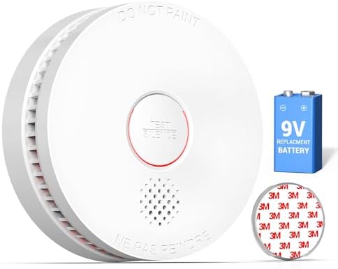 SITERWELL Smoke Detector Fire Alarms 9V Battery Operated