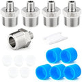 TAISHER 5PCS Forging of 304 Stainless Steel Reducer Hex Nipple, 1/2" NPT Male x 1/8" NPT Male Pipe Fitting