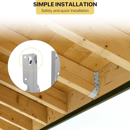 20 pcs 2x10 Joist Hanger,LU210 18 Gauge Double Shear Face Mount Joist Hanger,Hurricane Ties for Rafters Tie Brackets Great for Floor Deck and Ceiling Joists